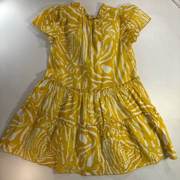 ๐ผ Hunter Bell New York Girls Dress โ Size 8 โ Yellow & White Abstract Print ๐ผ - Picture 4 of 4
